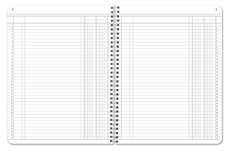 BookFactory 2 Column Ledger Book/Account Book/Accounting Ledger/Notebook Two Columns Columnar Accountant Book Format - 100 Pages, 8.5'' x 11'', Wire-O (Made in USA) - Image 3